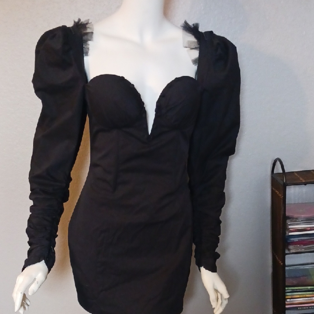 Fashion Nova Black Long Sleeve Dress